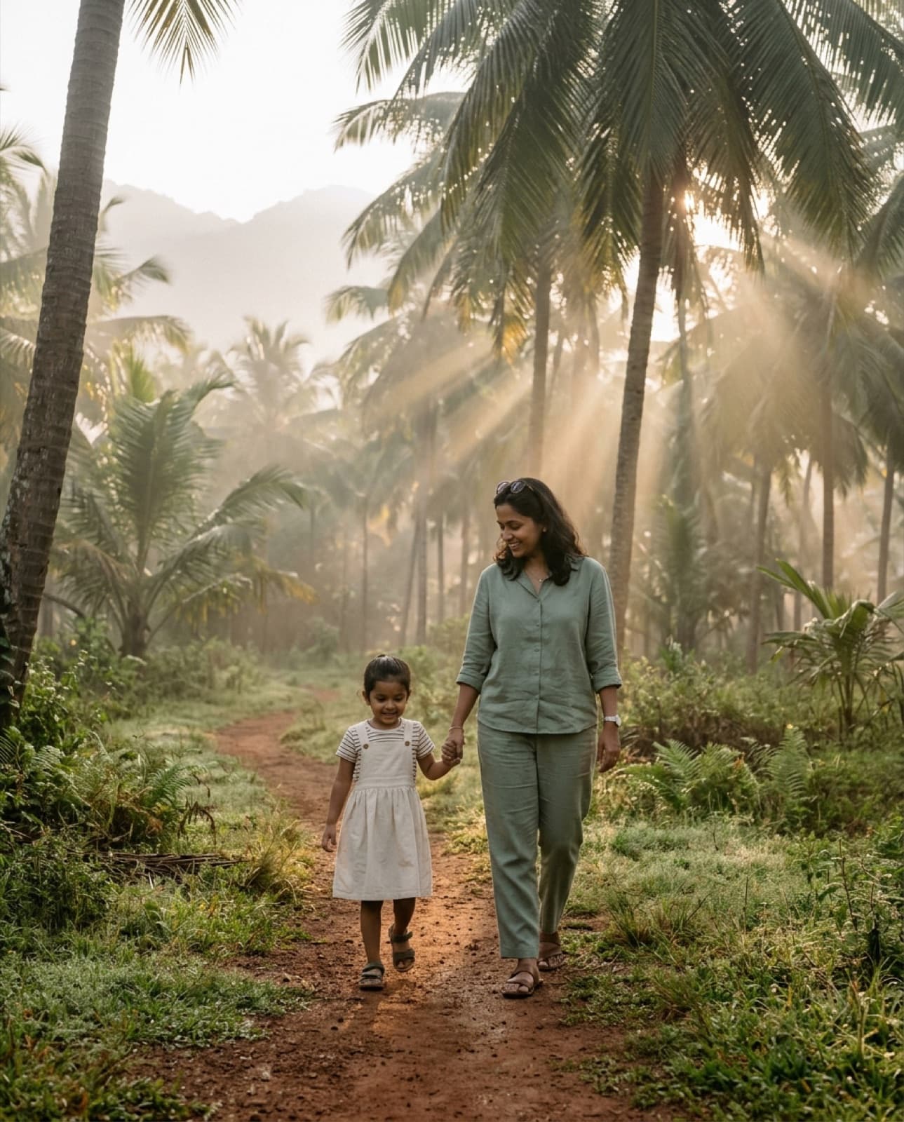 A morning walk through the coconut groves — representative
